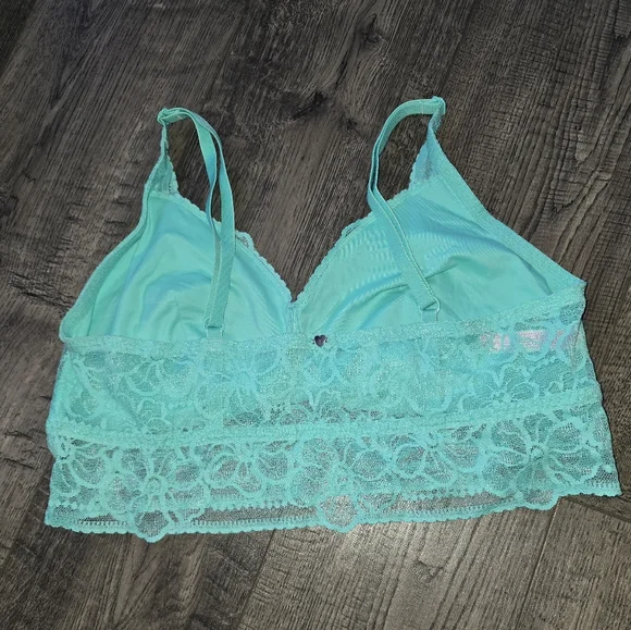 2/$20 PINK teal lace bralette - Picture 2 of 3
